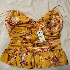 NWT Express floral bustier top